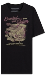 T-Shirt Cotton Fine Essential Repair Preto