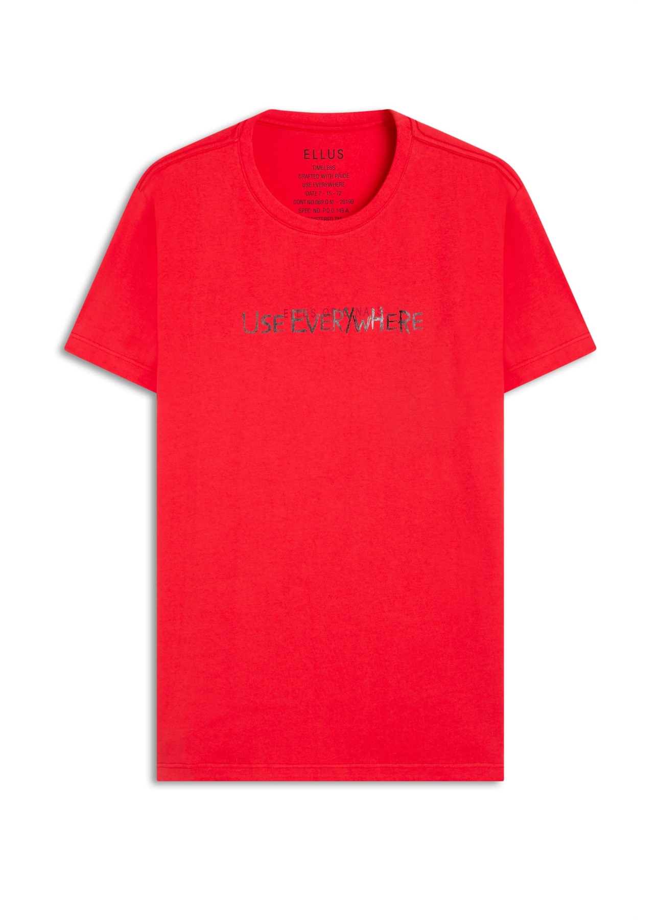 T-Shirt Cotton Fine Every Where Foil Vermelho