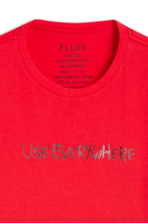 T-Shirt Cotton Fine Every Where Foil Vermelho