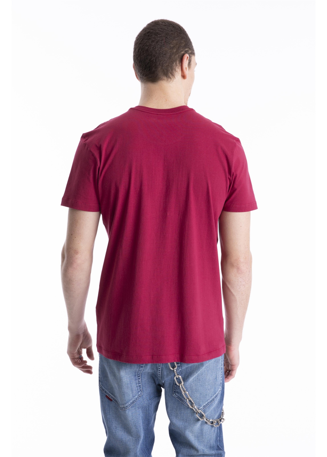 T-Shirt Cotton Fine Fearless Rock Bordeaux
