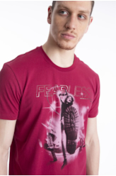 T-Shirt Cotton Fine Fearless Rock Bordeaux