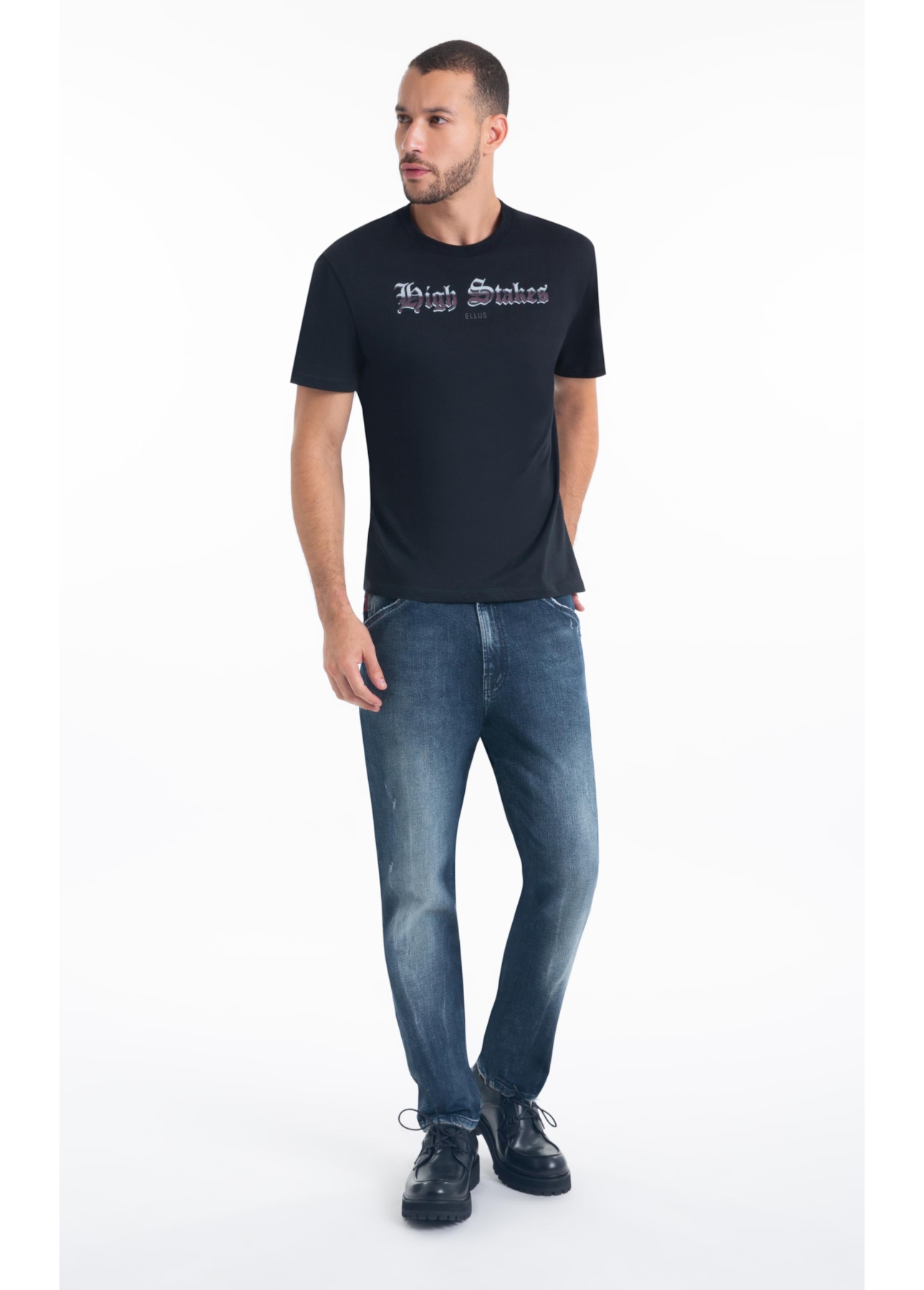 T-Shirt Cotton Fine High Stakes Preto