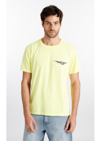 T-Shirt Cotton Fine In The Wind Amarelo Fluor