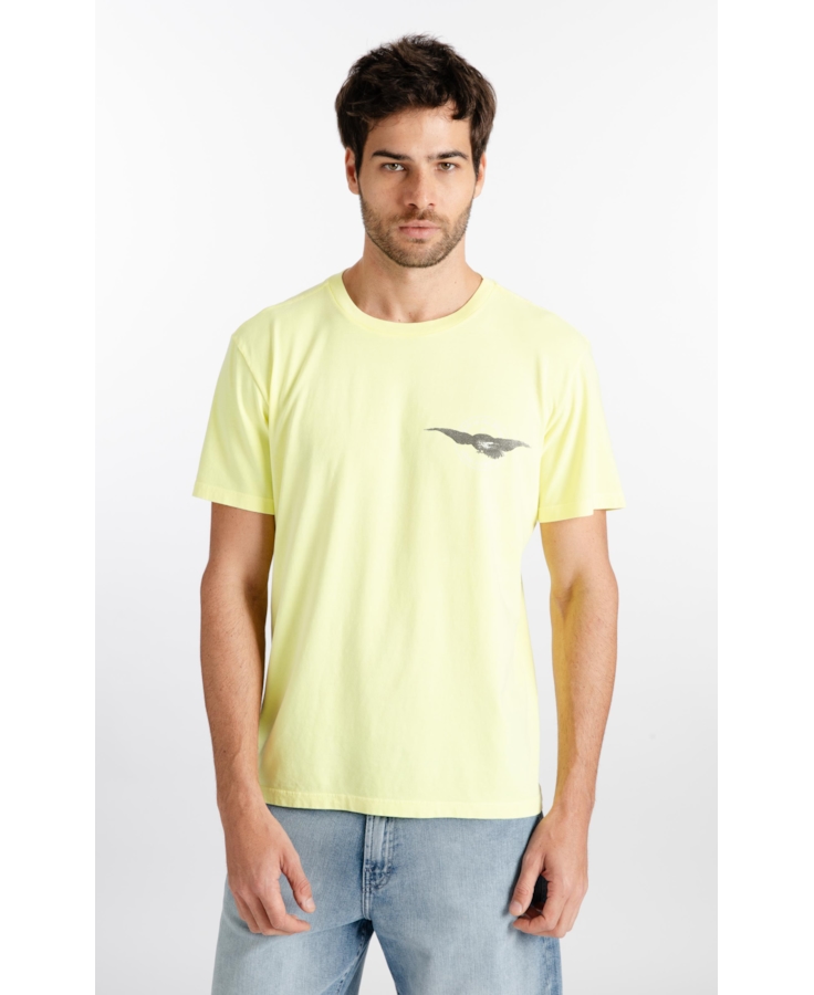 T-Shirt Cotton Fine In The Wind Amarelo Fluor