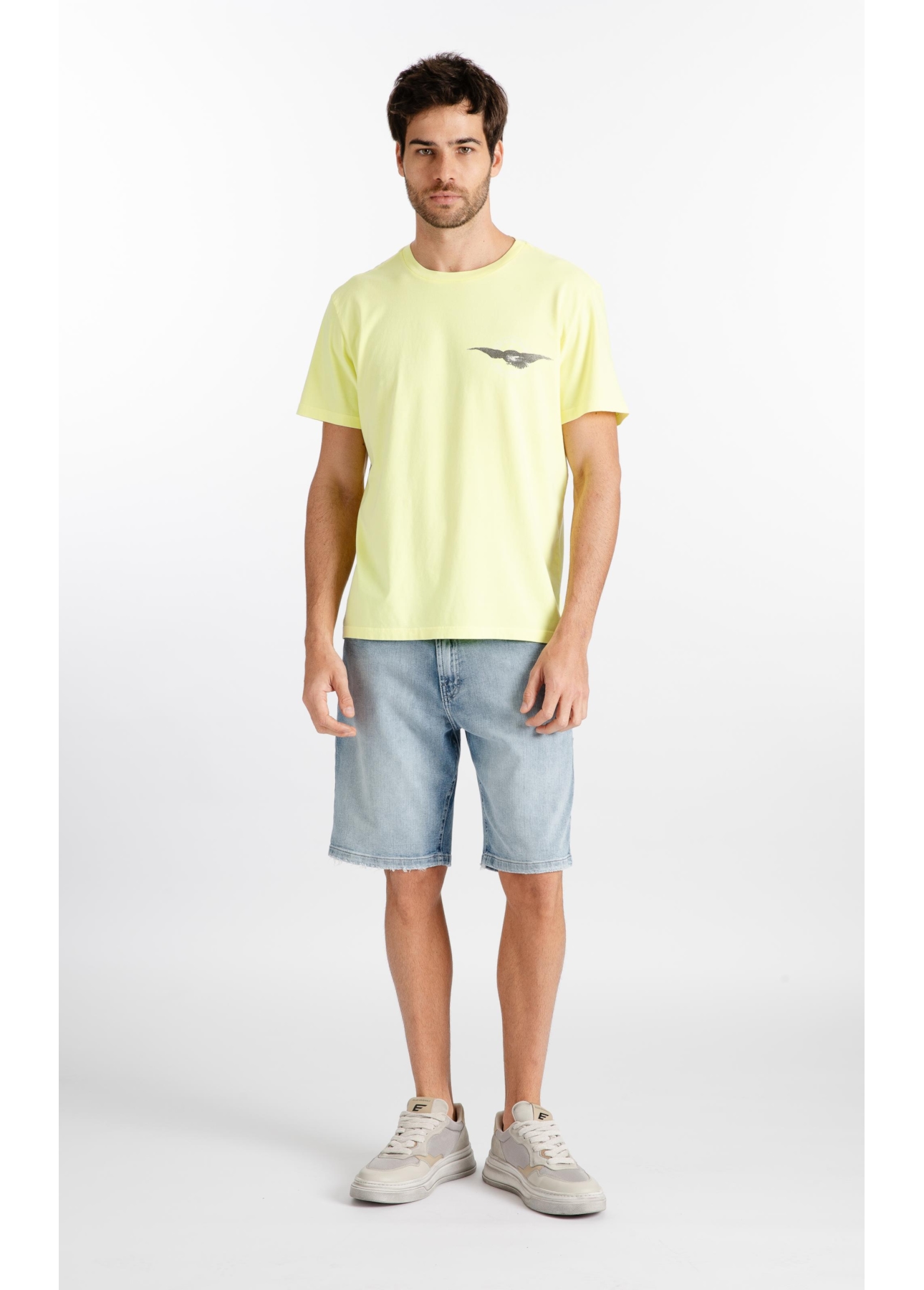 T-Shirt Cotton Fine In The Wind Amarelo Fluor