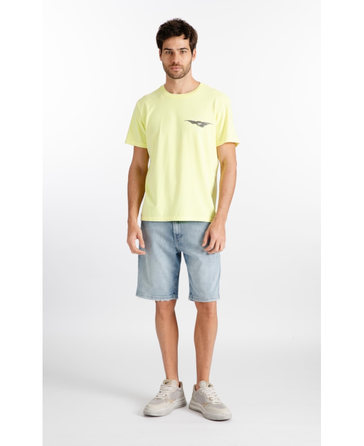 T-Shirt Cotton Fine In The Wind Amarelo Fluor