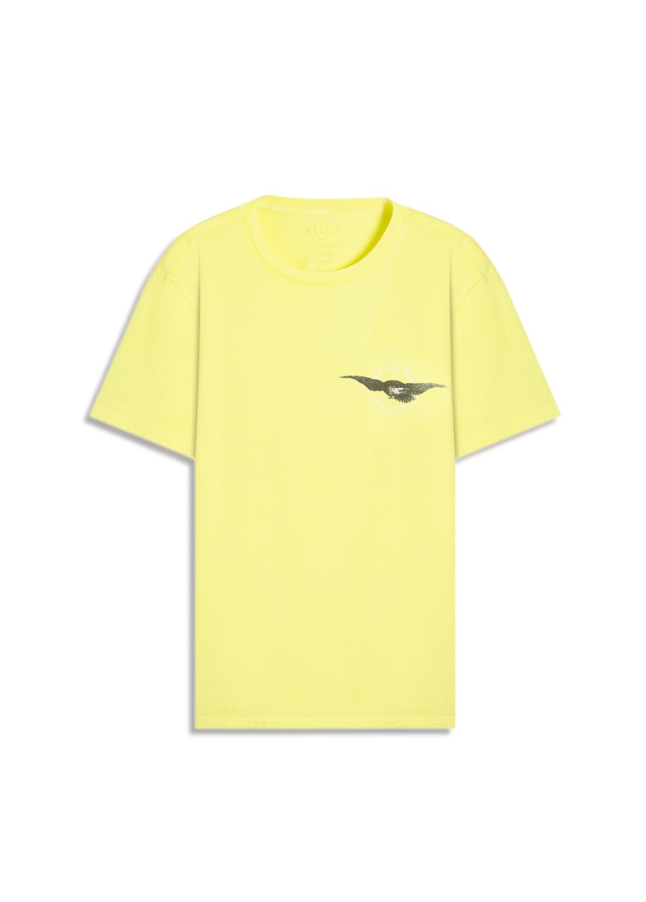 T-Shirt Cotton Fine In The Wind Amarelo Fluor