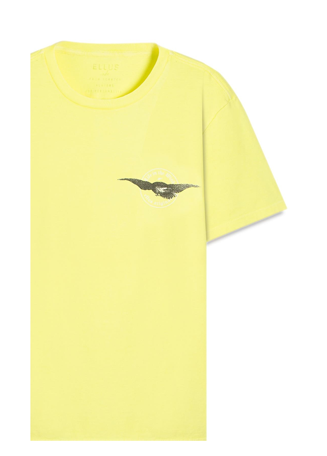 T-Shirt Cotton Fine In The Wind Amarelo Fluor
