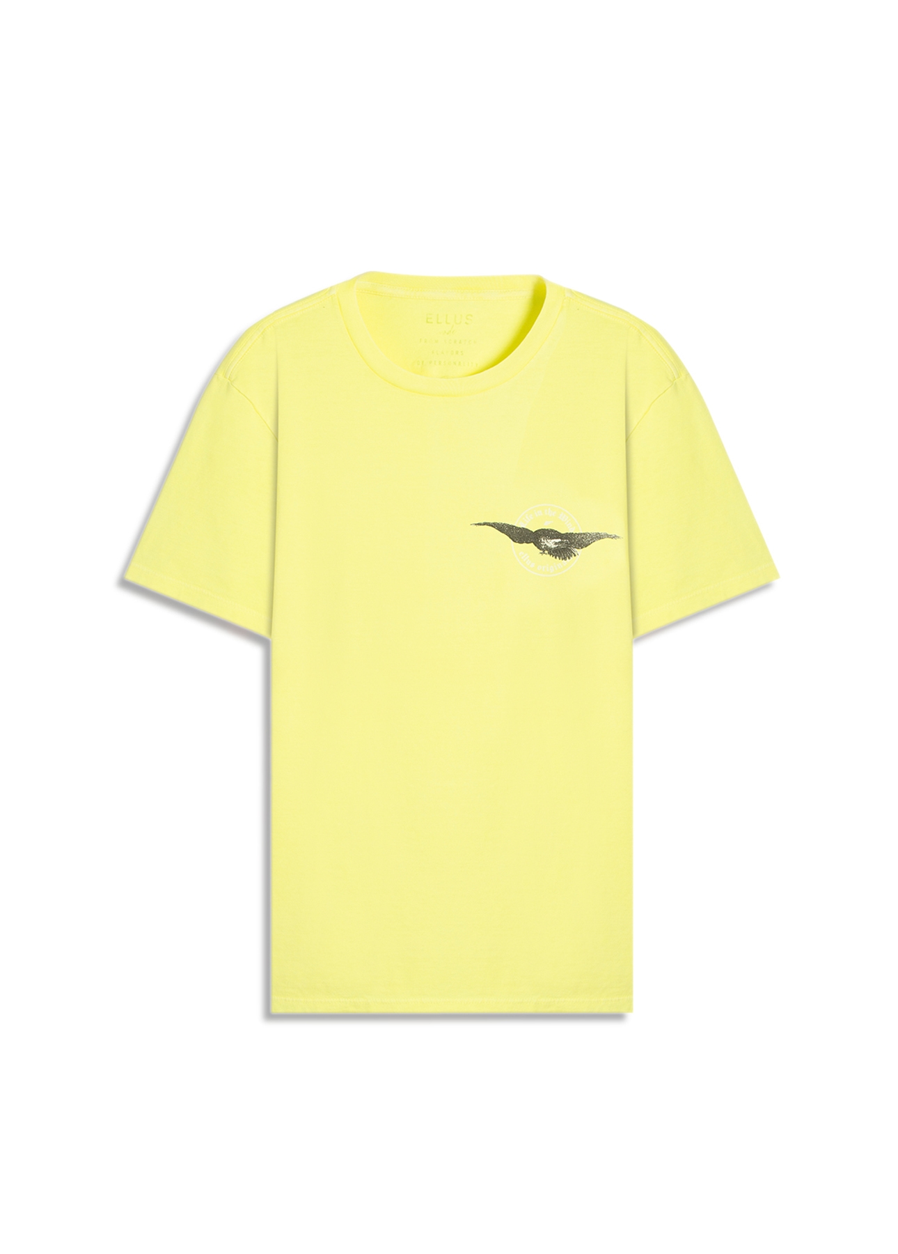 T-Shirt Cotton Fine In The Wind Amarelo Fluor