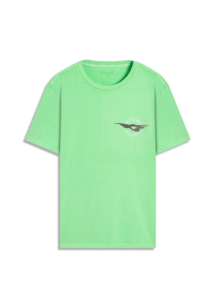 T-Shirt Cotton Fine In The Wind Verde Fluor