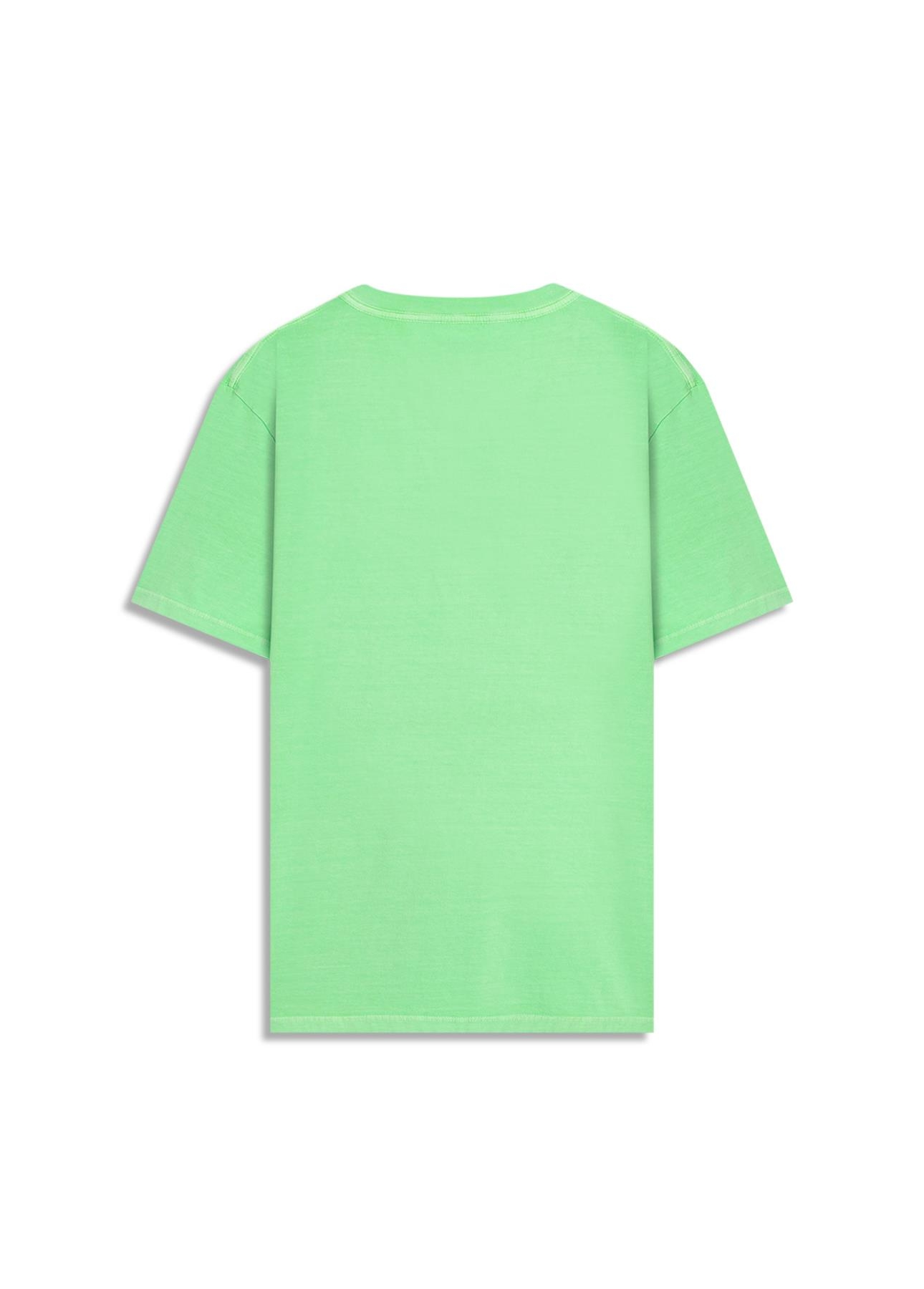T-Shirt Cotton Fine In The Wind Verde Fluor
