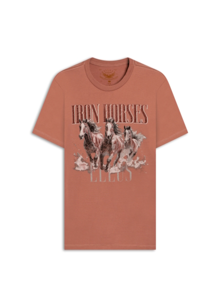 T-Shirt Cotton Fine Iron Horses Telha