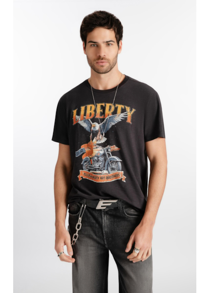 T-Shirt Cotton Fine Liberty Tour Plumbo