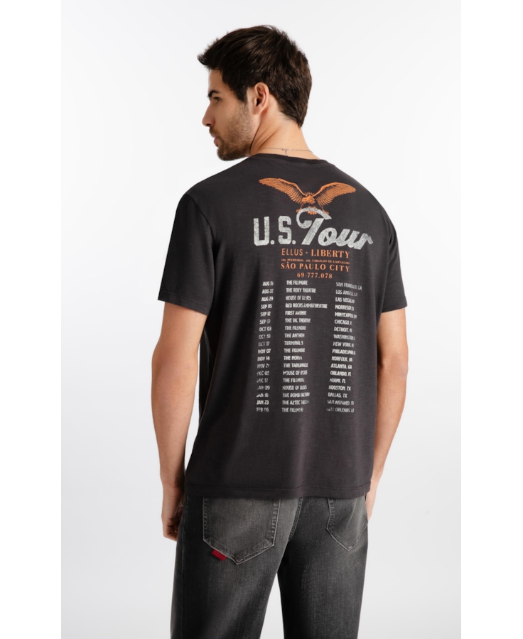 T-Shirt Cotton Fine Liberty Tour Plumbo
