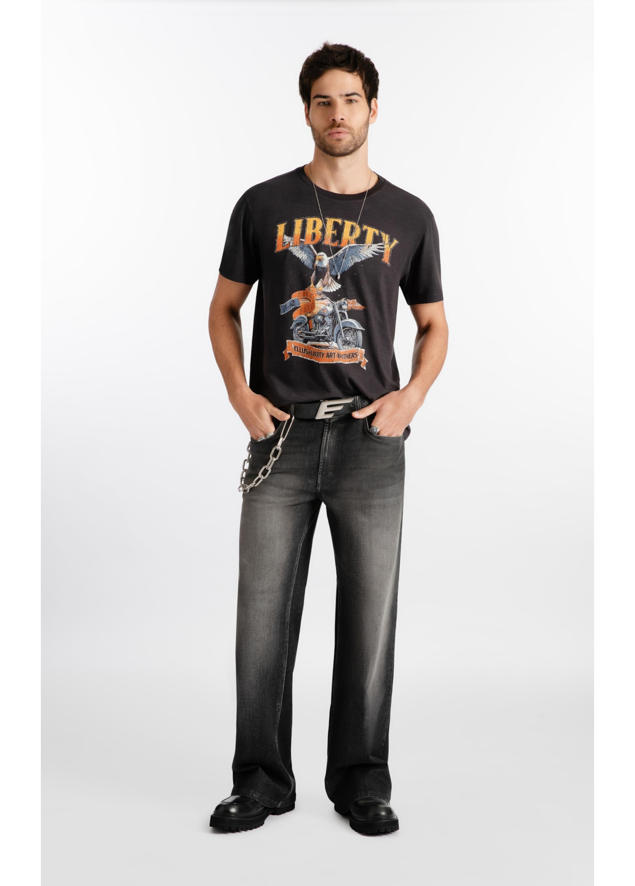 T-Shirt Cotton Fine Liberty Tour Plumbo