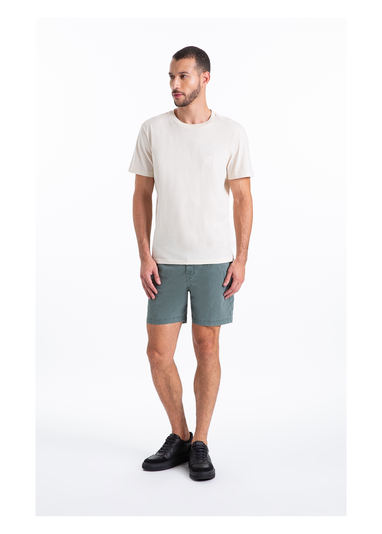 T-Shirt Cotton Fine Linen Ellus Classic Mc Natural