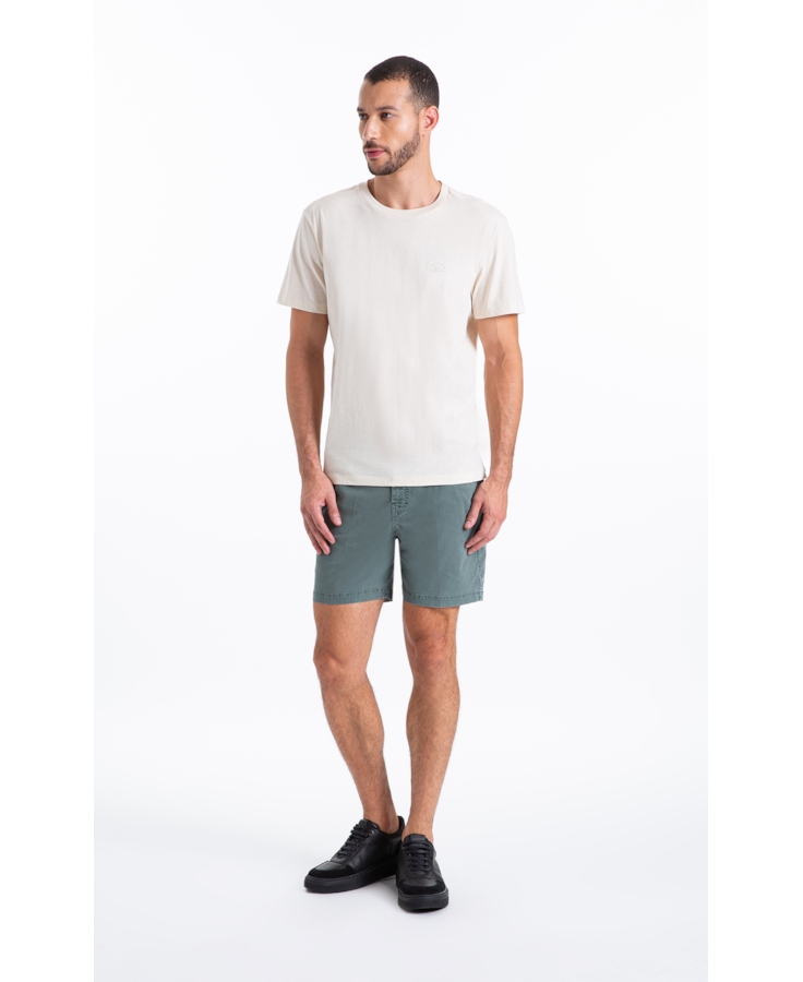 T-Shirt Cotton Fine Linen Ellus Classic Mc Natural