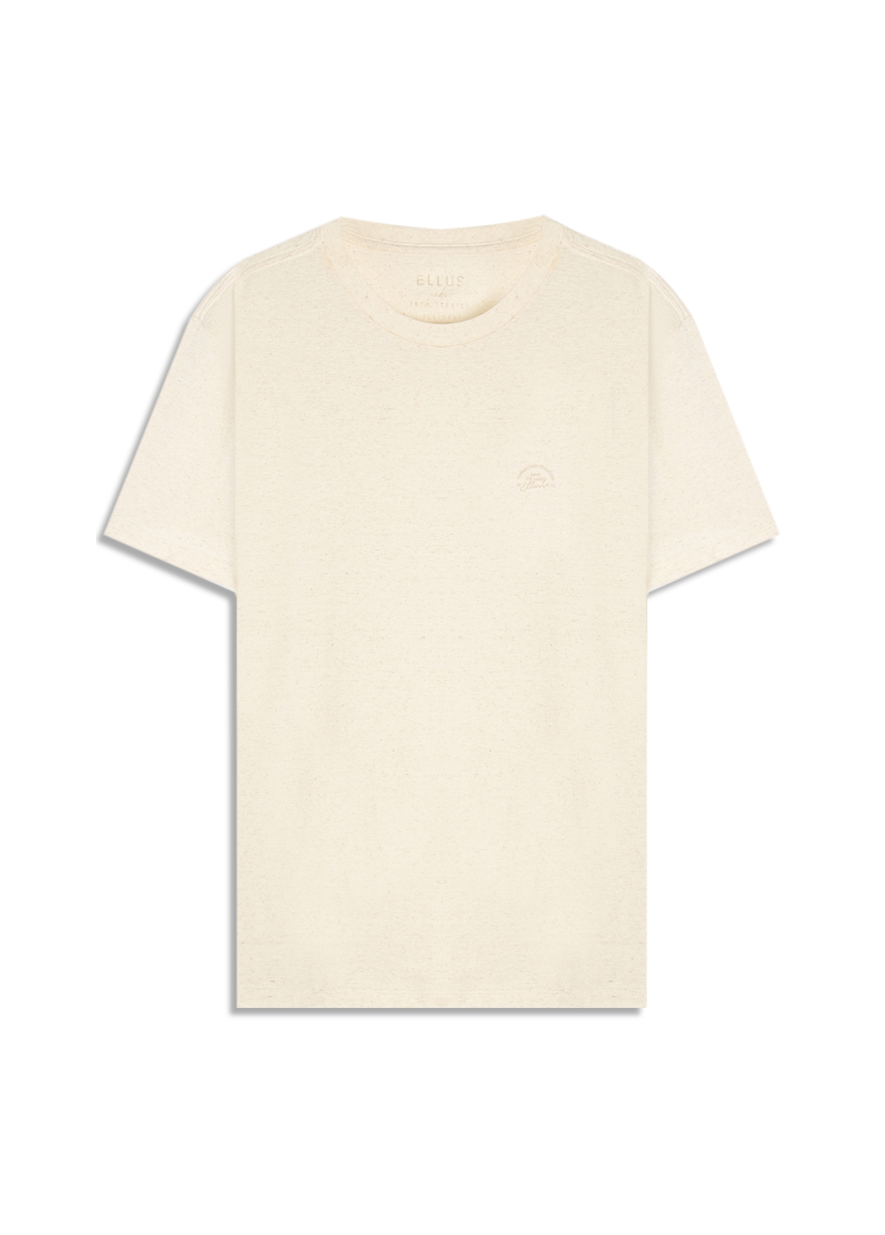 T-Shirt Cotton Fine Linen Ellus Classic Mc Natural