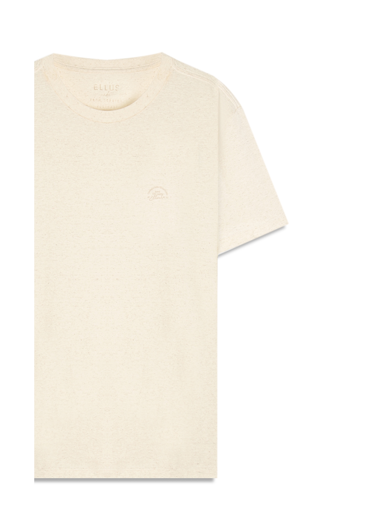 T-Shirt Cotton Fine Linen Ellus Classic Mc Natural