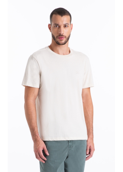 T-Shirt Cotton Fine Linen Ellus Classic Mc Natural