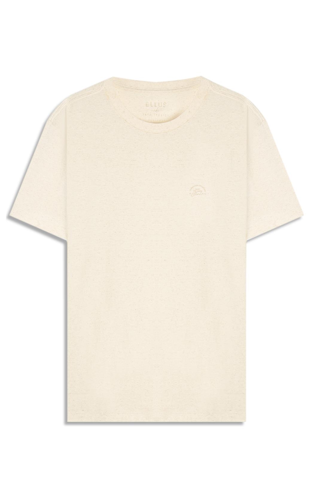 T-Shirt Cotton Fine Linen Ellus Classic Mc Natural