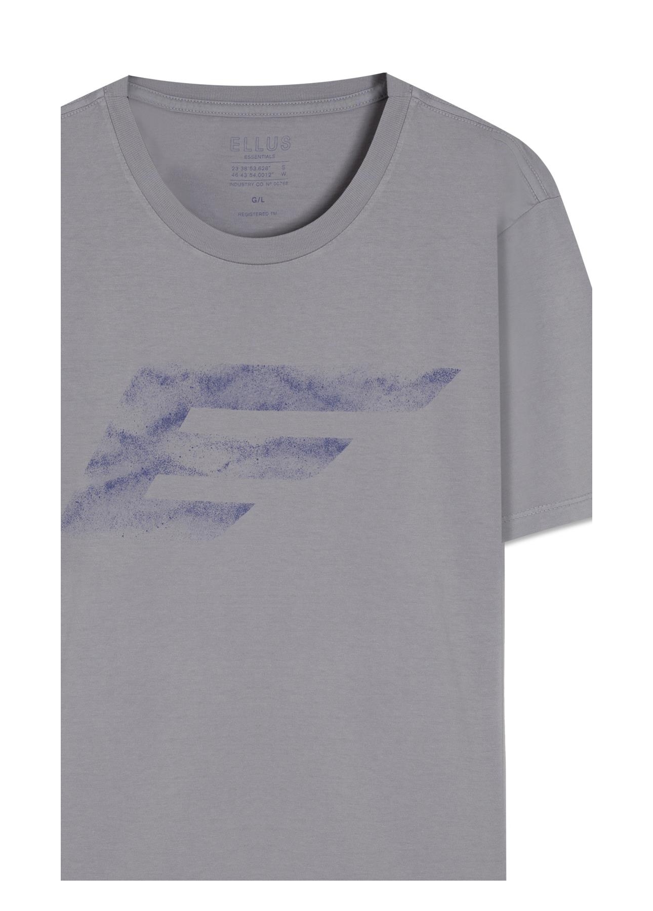 T-Shirt Cotton Fine Maxi Easa Blue Vintage