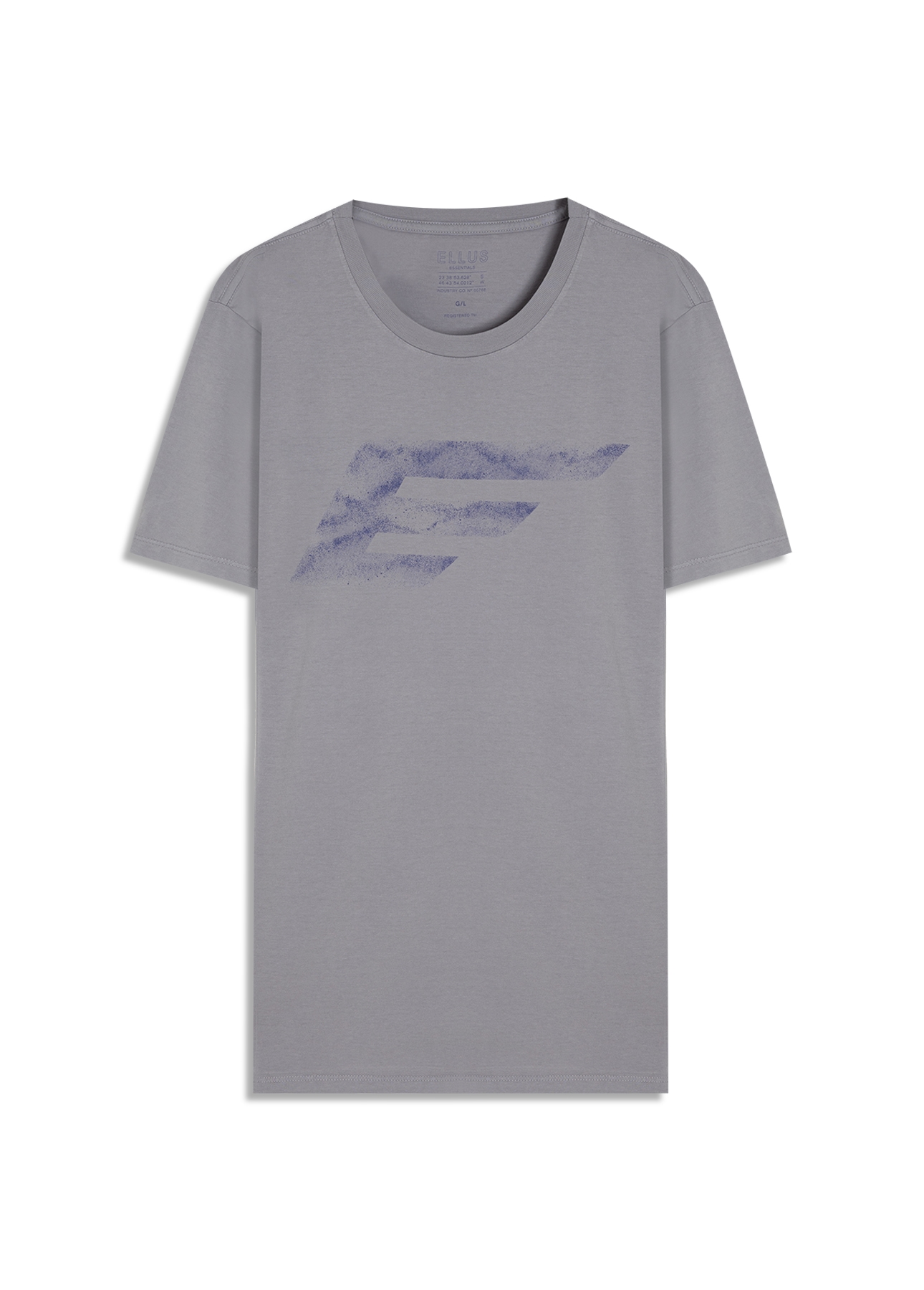 T-Shirt Cotton Fine Maxi Easa Blue Vintage