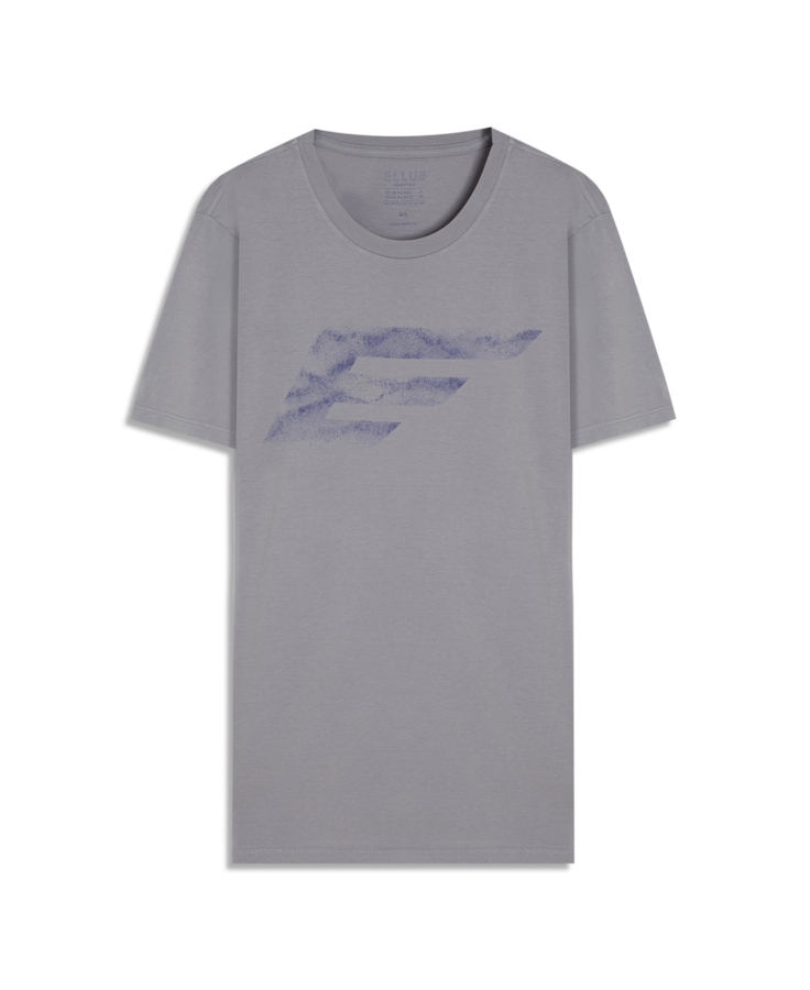 T-Shirt Cotton Fine Maxi Easa Blue Vintage