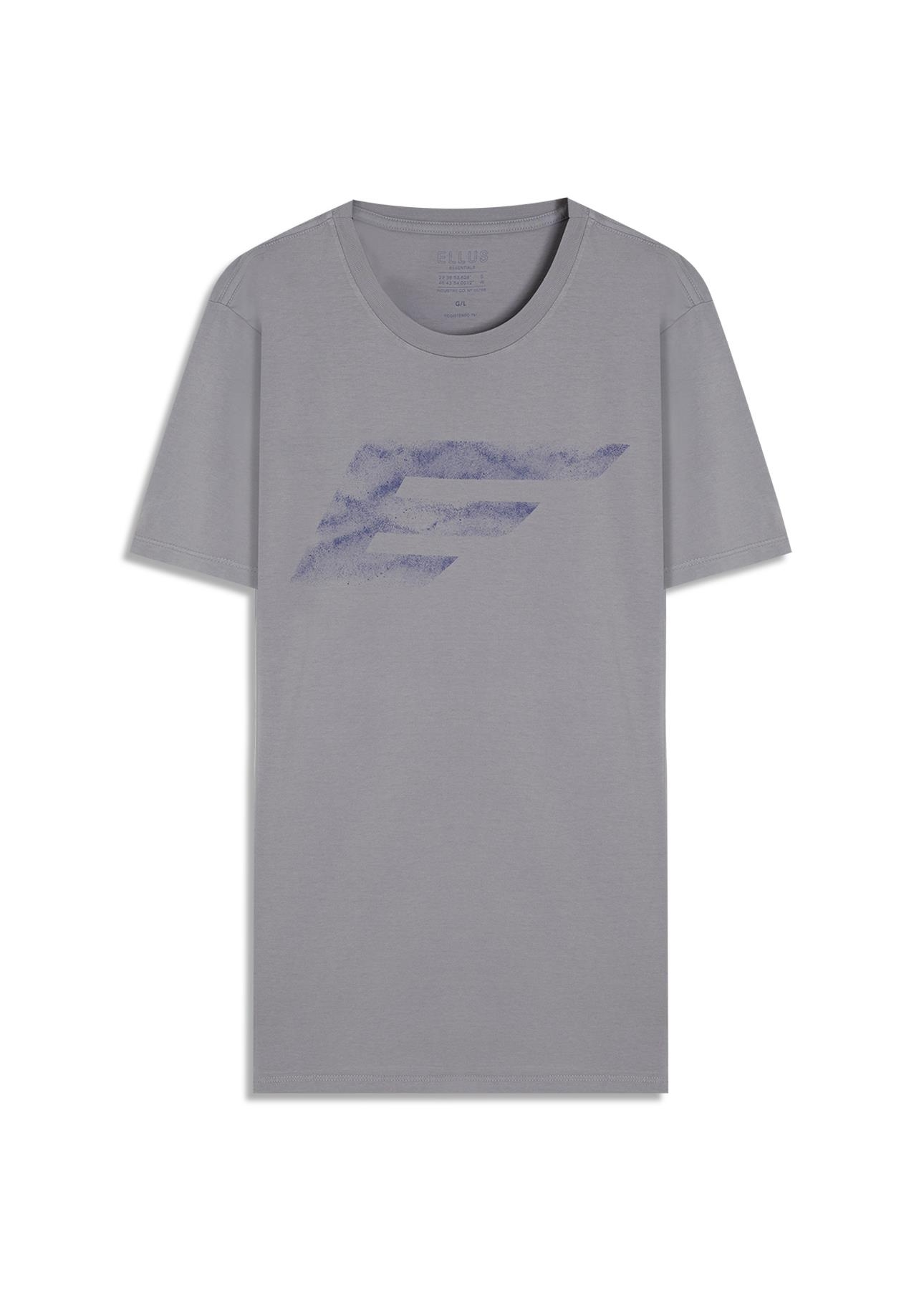 T-Shirt Cotton Fine Maxi Easa Blue Vintage