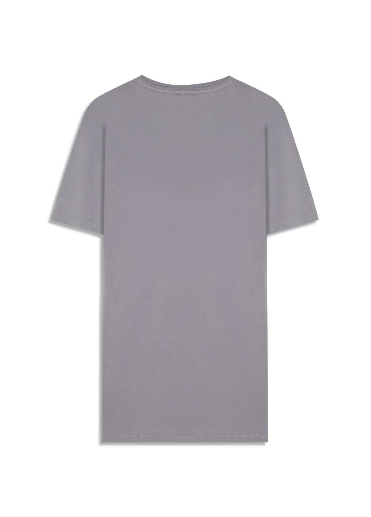 T-Shirt Cotton Fine Maxi Easa Blue Vintage