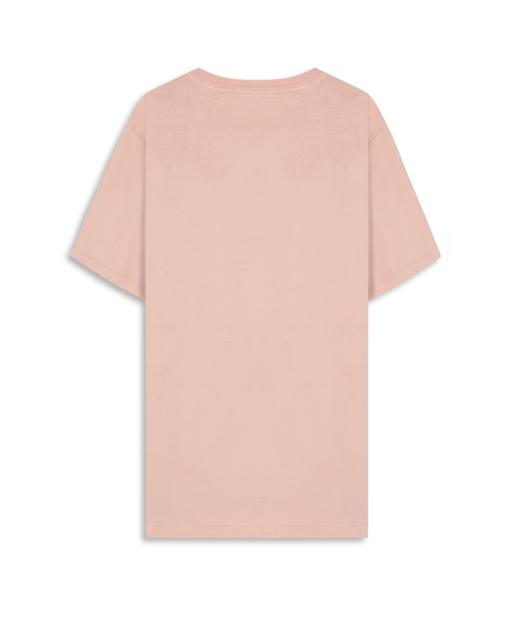 T-Shirt Cotton Fine Maxi Easa Blush