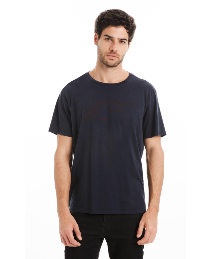 T-Shirt Cotton Fine Maxi Easa Dark Navy