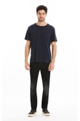 T-Shirt Cotton Fine Maxi Easa Dark Navy