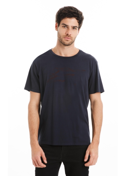 T-Shirt Cotton Fine Maxi Easa Dark Navy