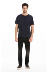 T-Shirt Cotton Fine Maxi Easa Dark Navy