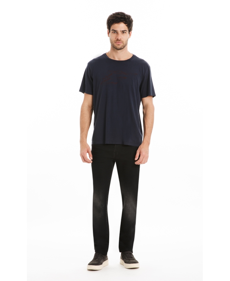 T-Shirt Cotton Fine Maxi Easa Dark Navy