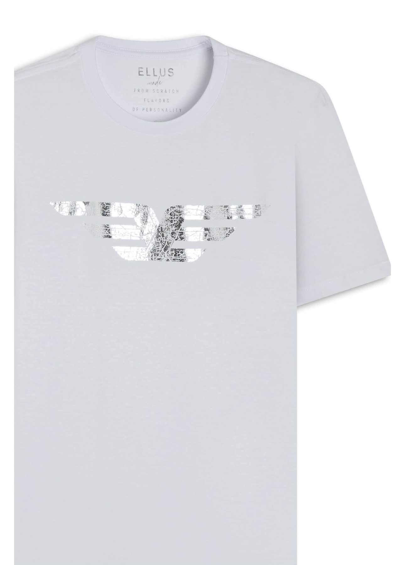T-Shirt Cotton Fine Maxi Easa Foil Branco