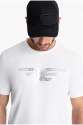 T-Shirt Cotton Fine Maxi Easa Foil Branco