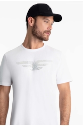 T-Shirt Cotton Fine Maxi Easa Foil Branco