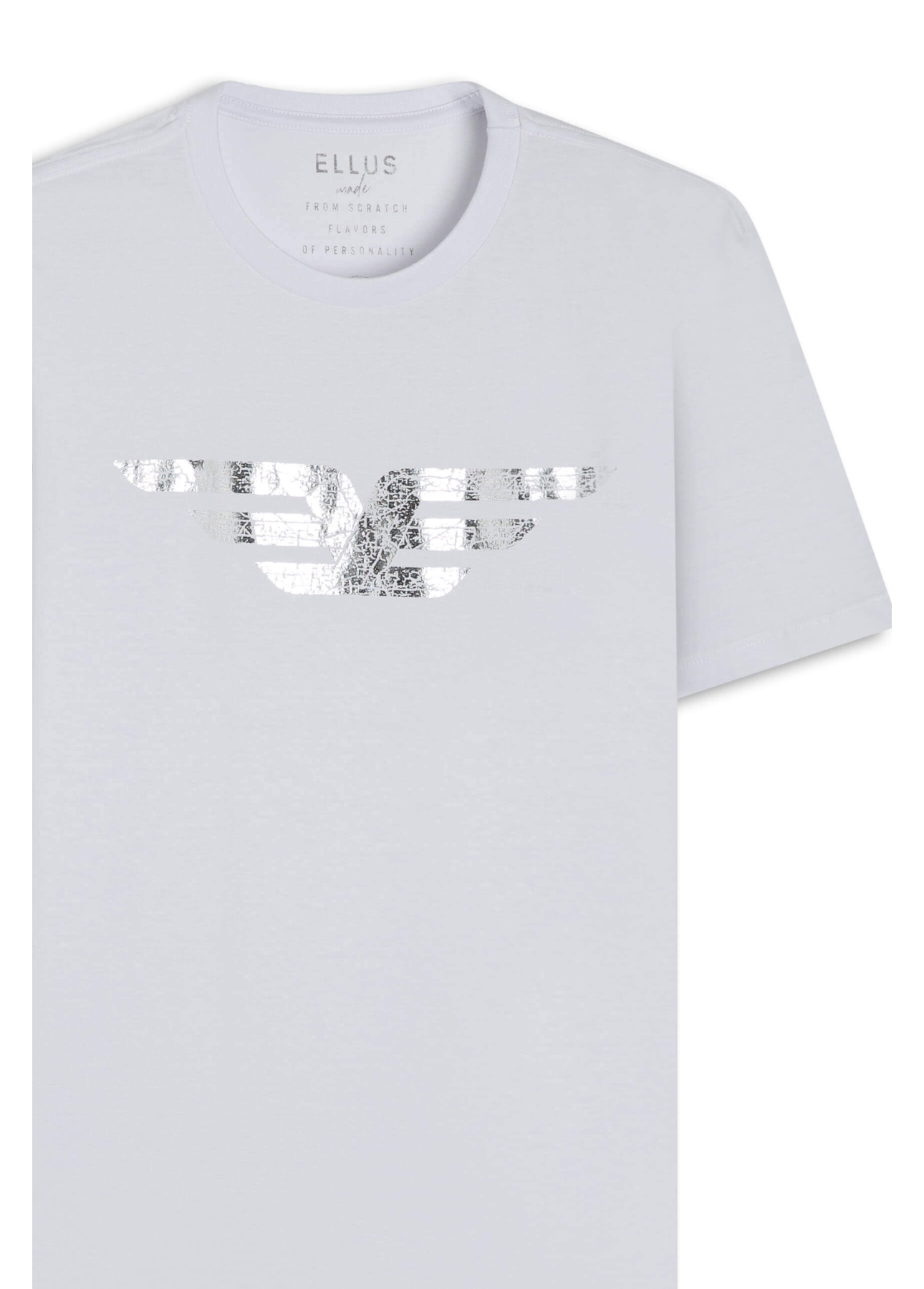 T-Shirt Cotton Fine Maxi Easa Foil Branco