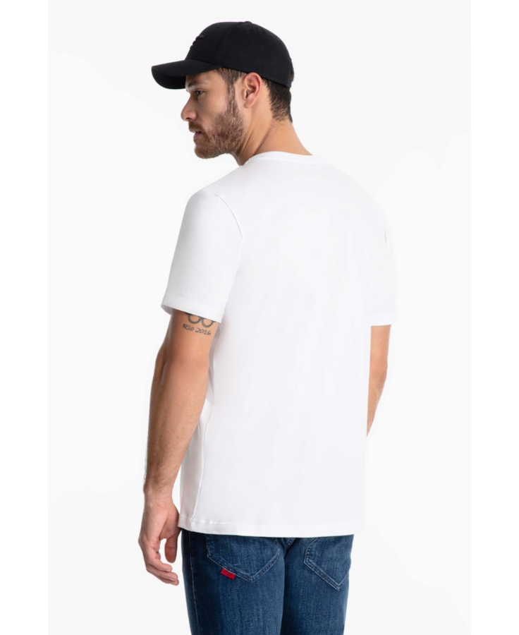 T-Shirt Cotton Fine Maxi Easa Foil Branco