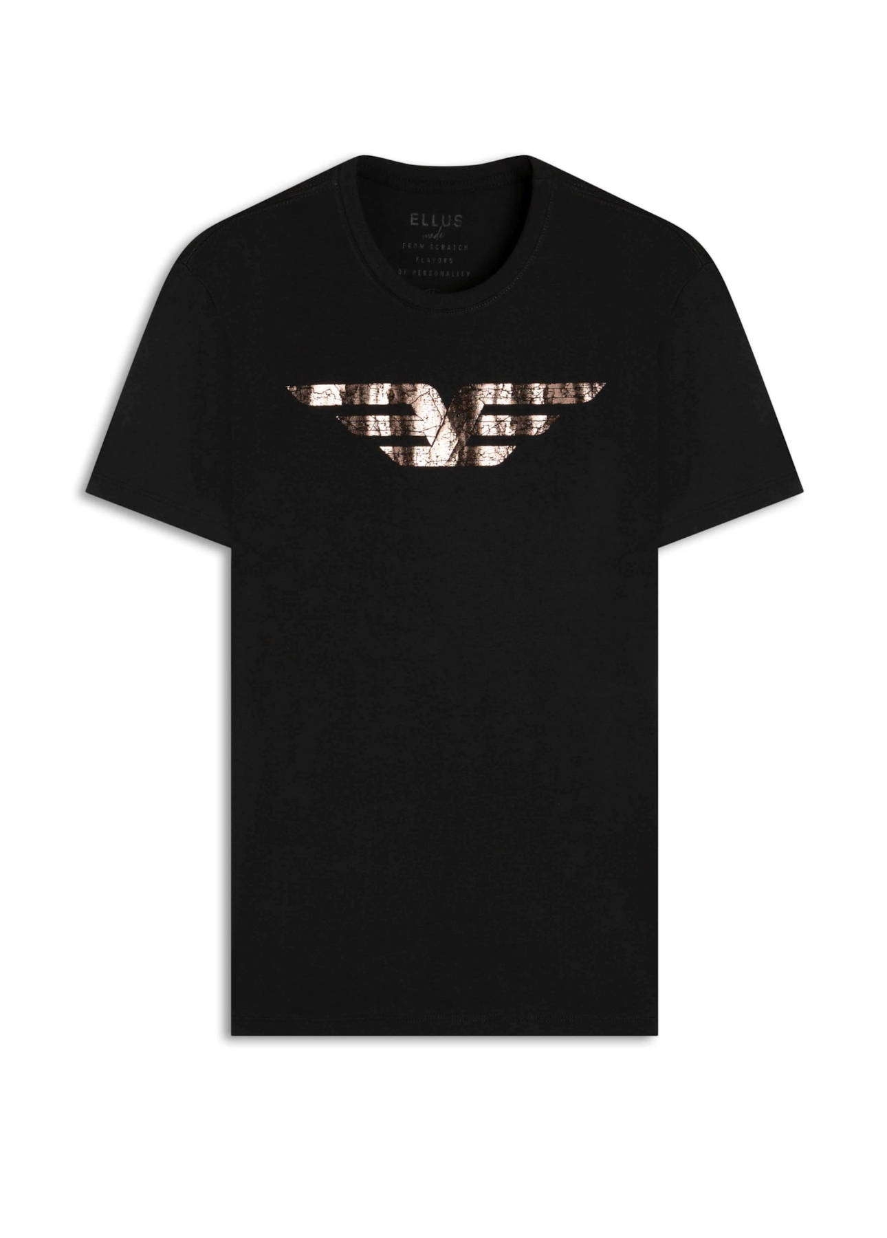 T-Shirt Cotton Fine Maxi Easa Foil Preto