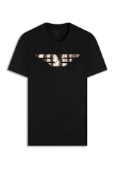 T-Shirt Cotton Fine Maxi Easa Foil Preto
