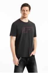 T-Shirt Cotton Fine Maxi Easa  Plumbo