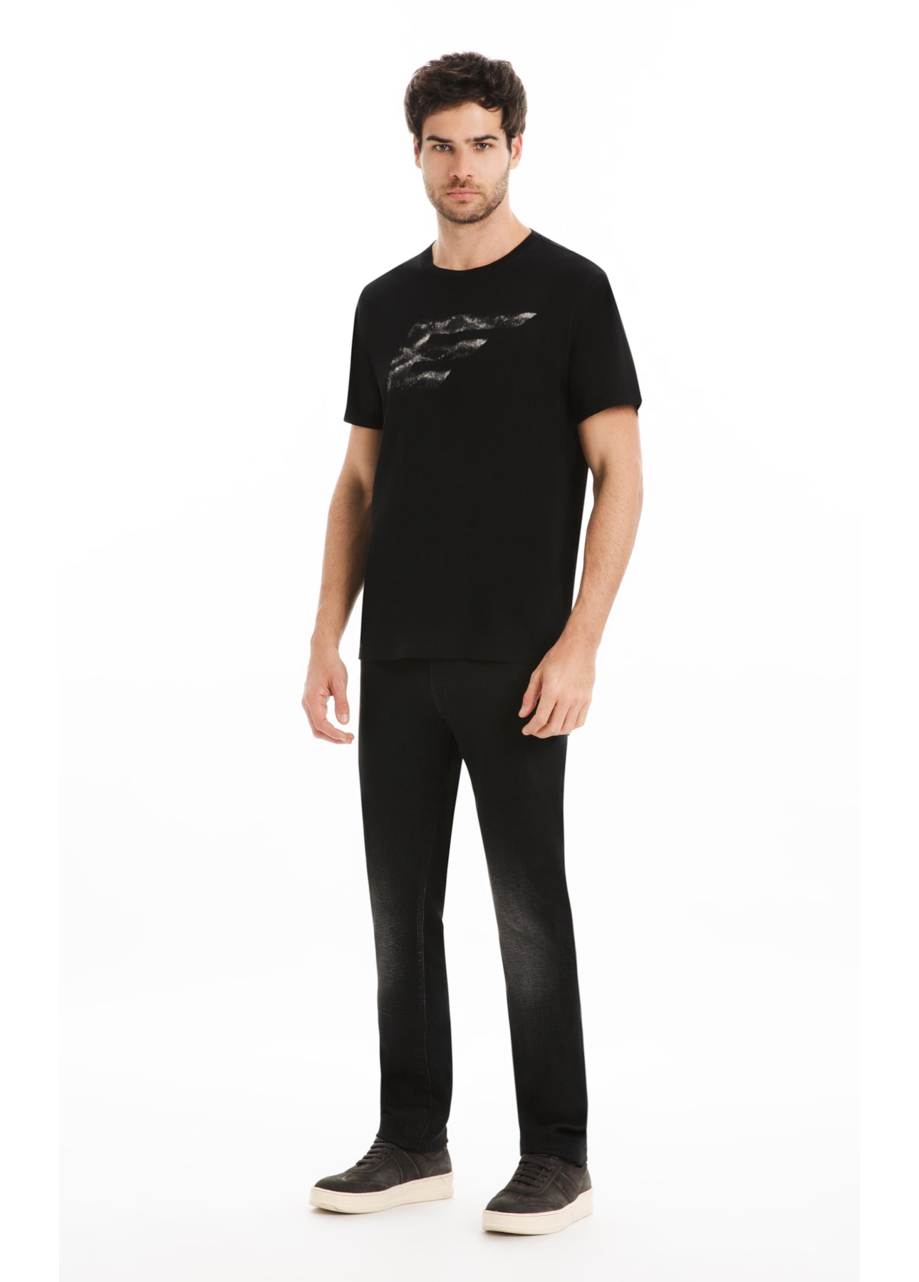 T-Shirt Cotton Fine Maxi Easa Preto