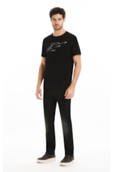 T-Shirt Cotton Fine Maxi Easa Preto