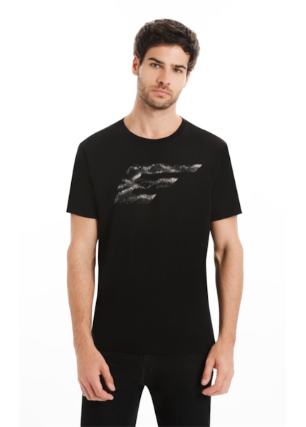 T-Shirt Cotton Fine Maxi Easa Preto