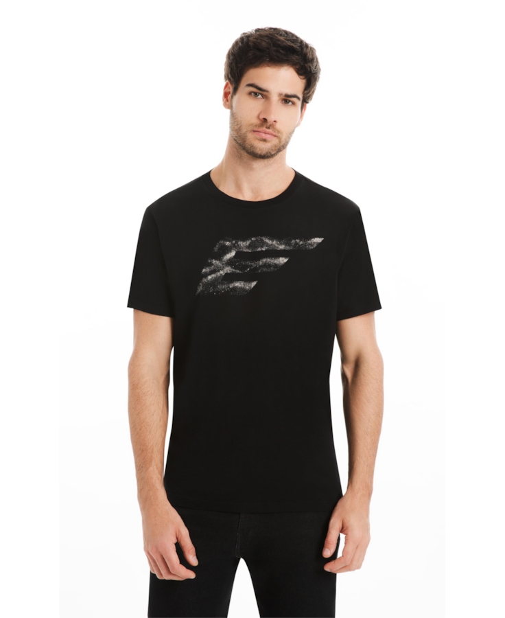T-Shirt Cotton Fine Maxi Easa Preto