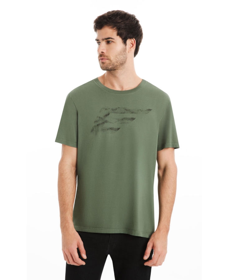 T-Shirt Cotton Fine Maxi Easa Verde Army