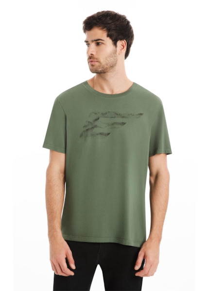 T-Shirt Cotton Fine Maxi Easa Verde Army